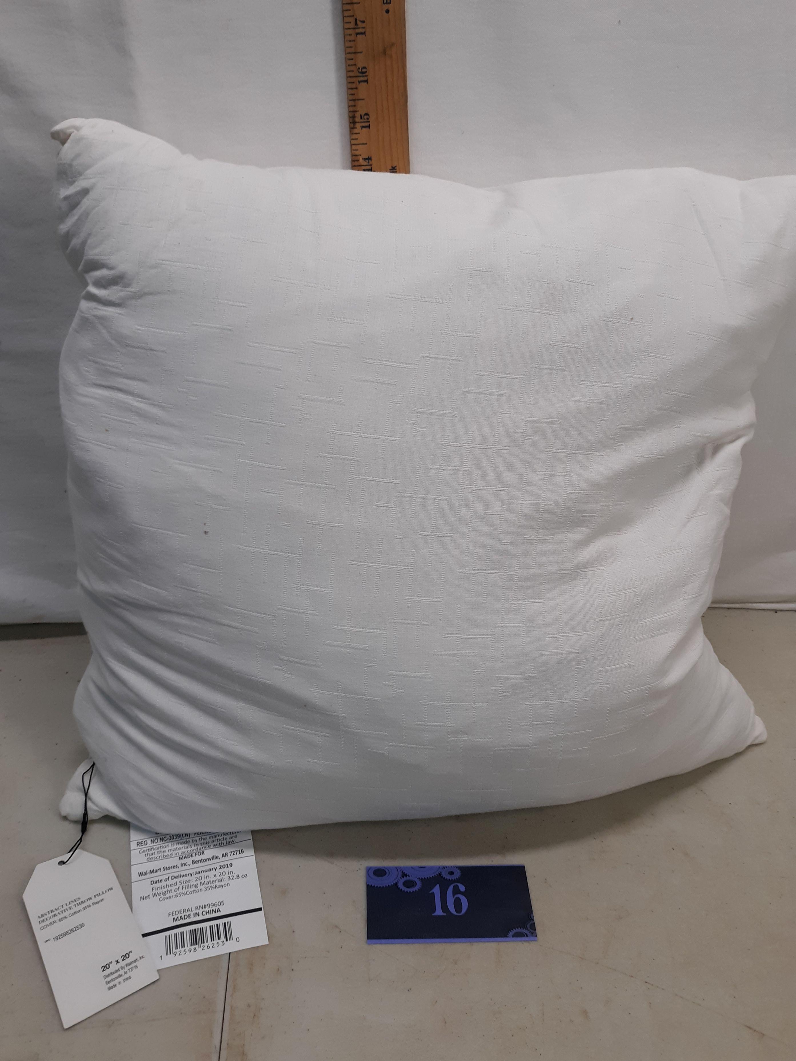 Pillow, White, Abstract lines, Modrn