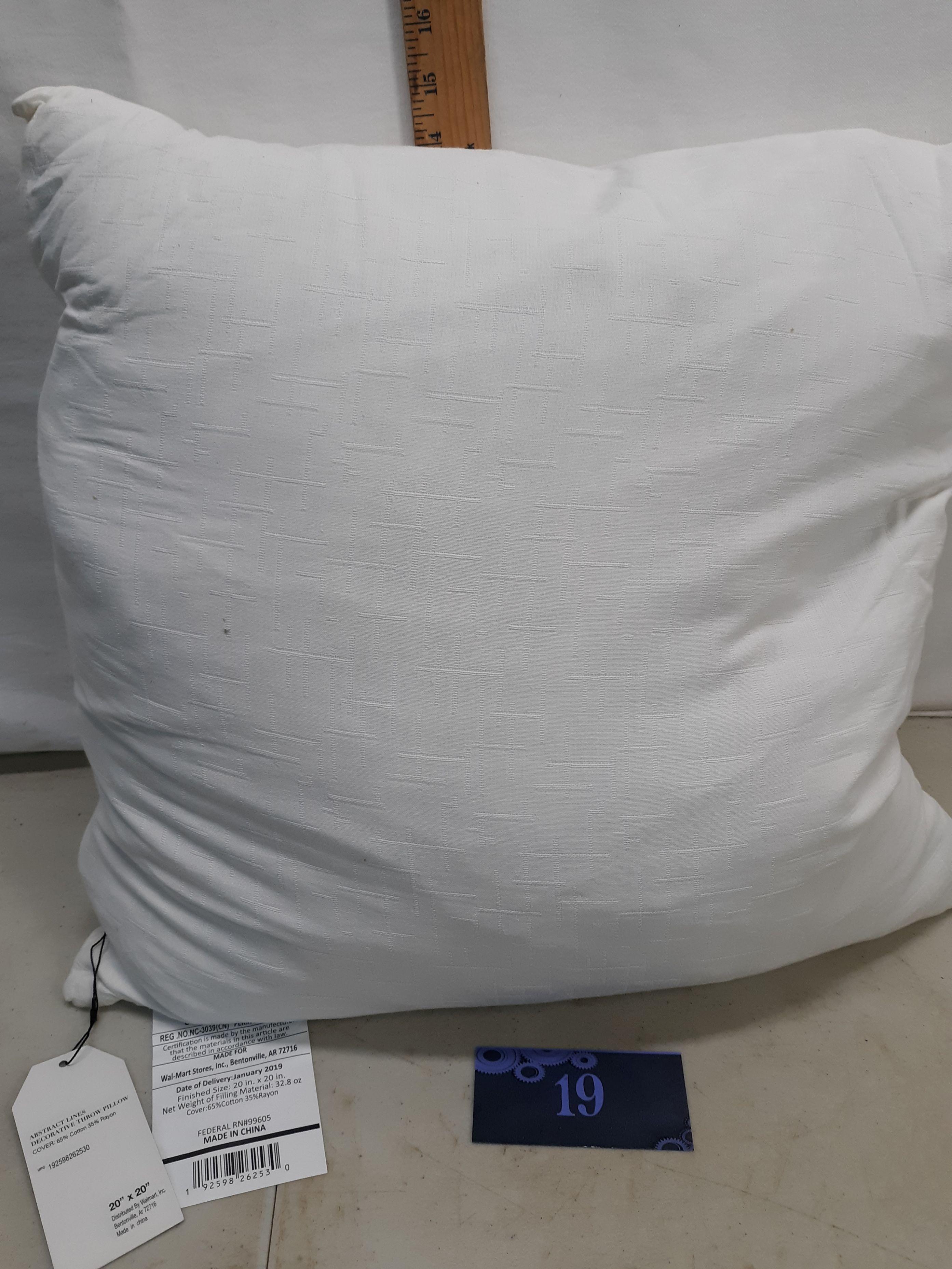 Pillow, White, Abstract lines, Modrn