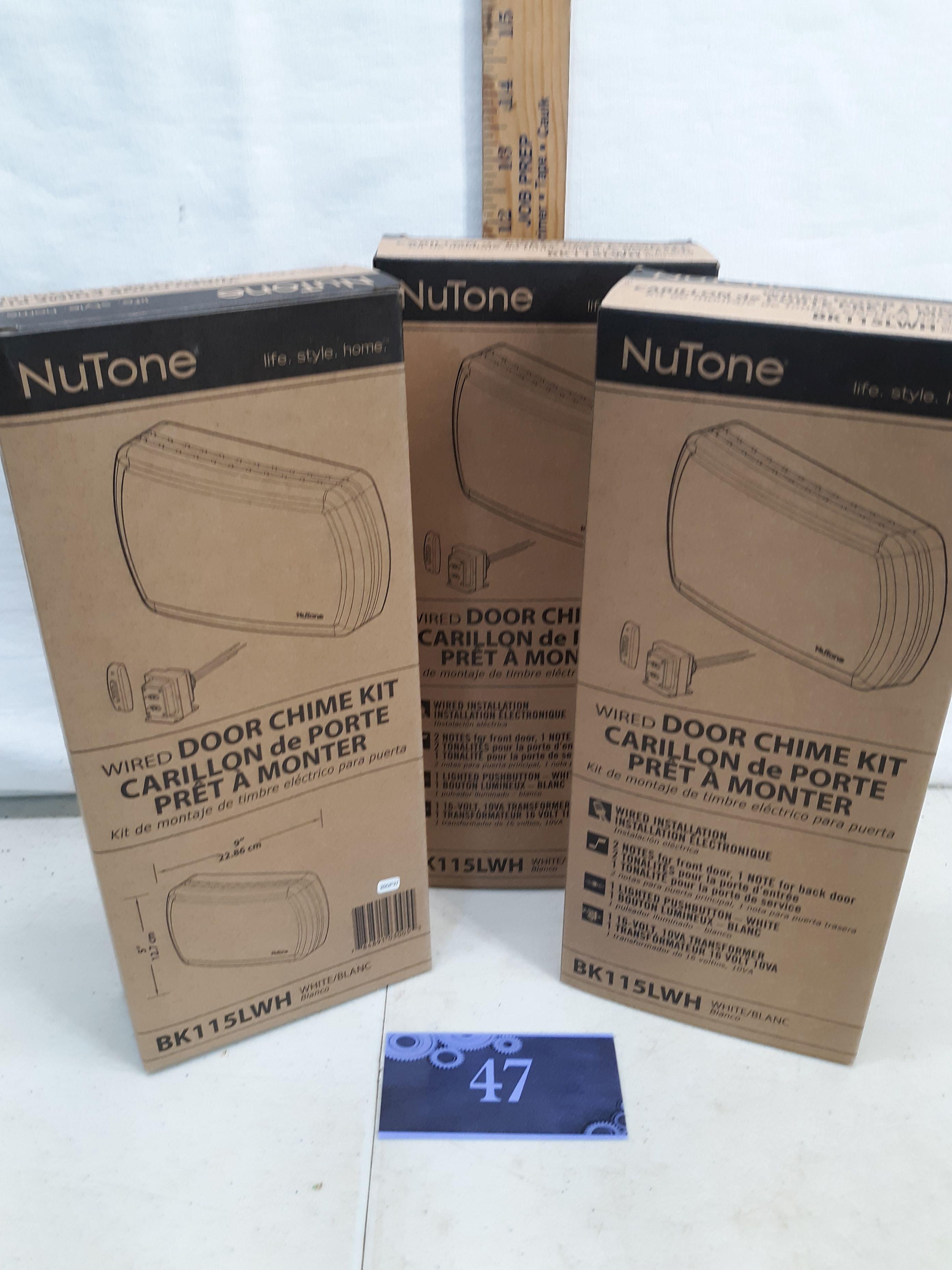 NuTone Door Chime Kit, BK115LWH, 3x bid