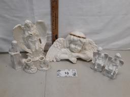 lot ceramic angels and cherubs