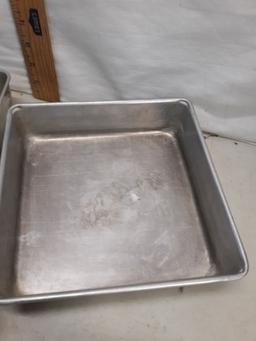 3- 8x8x2 aluminum baking pans