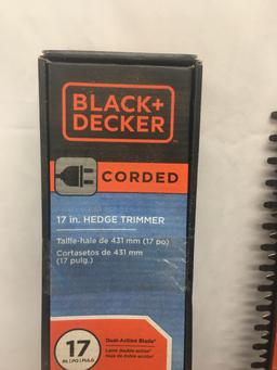 Black + Decker Corded 17 Inch Hedge Trimmer