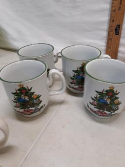 box lot mugs and glasses