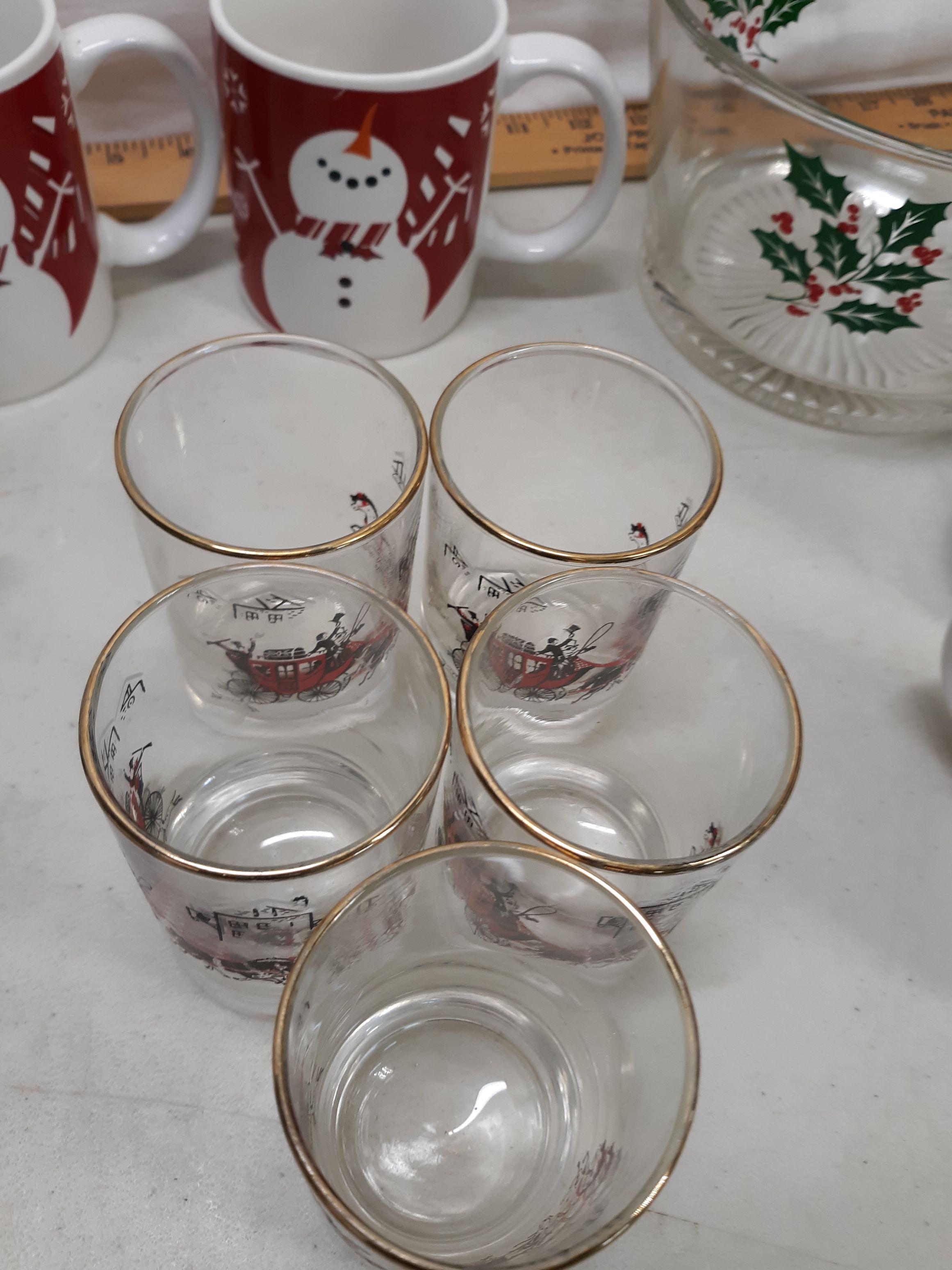 box lot mugs and glasses