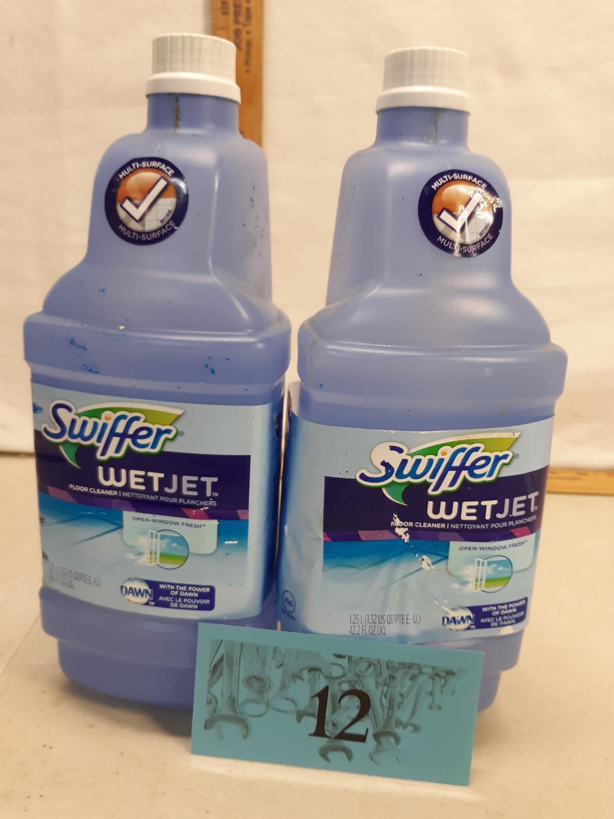 Two bottles Swiffer Wet Jet with Dawn Open Window Fresh