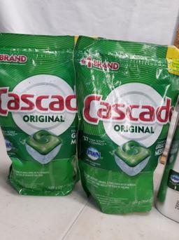 Cascade dish washing detergent packs, platinum and original