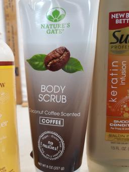 Two bottles Suave conditioner, Coffee Body Scrub, Shea Butter Lotion