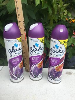 (3) 8oz Glade Lavender and Peach Blossom Sprays