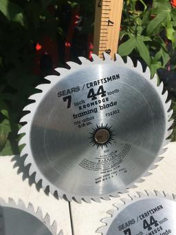 (3) SEARS/Craftsman 7in 44 Tooth Framing Blades
