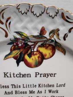 Kitchen Prayer Plate w/stand