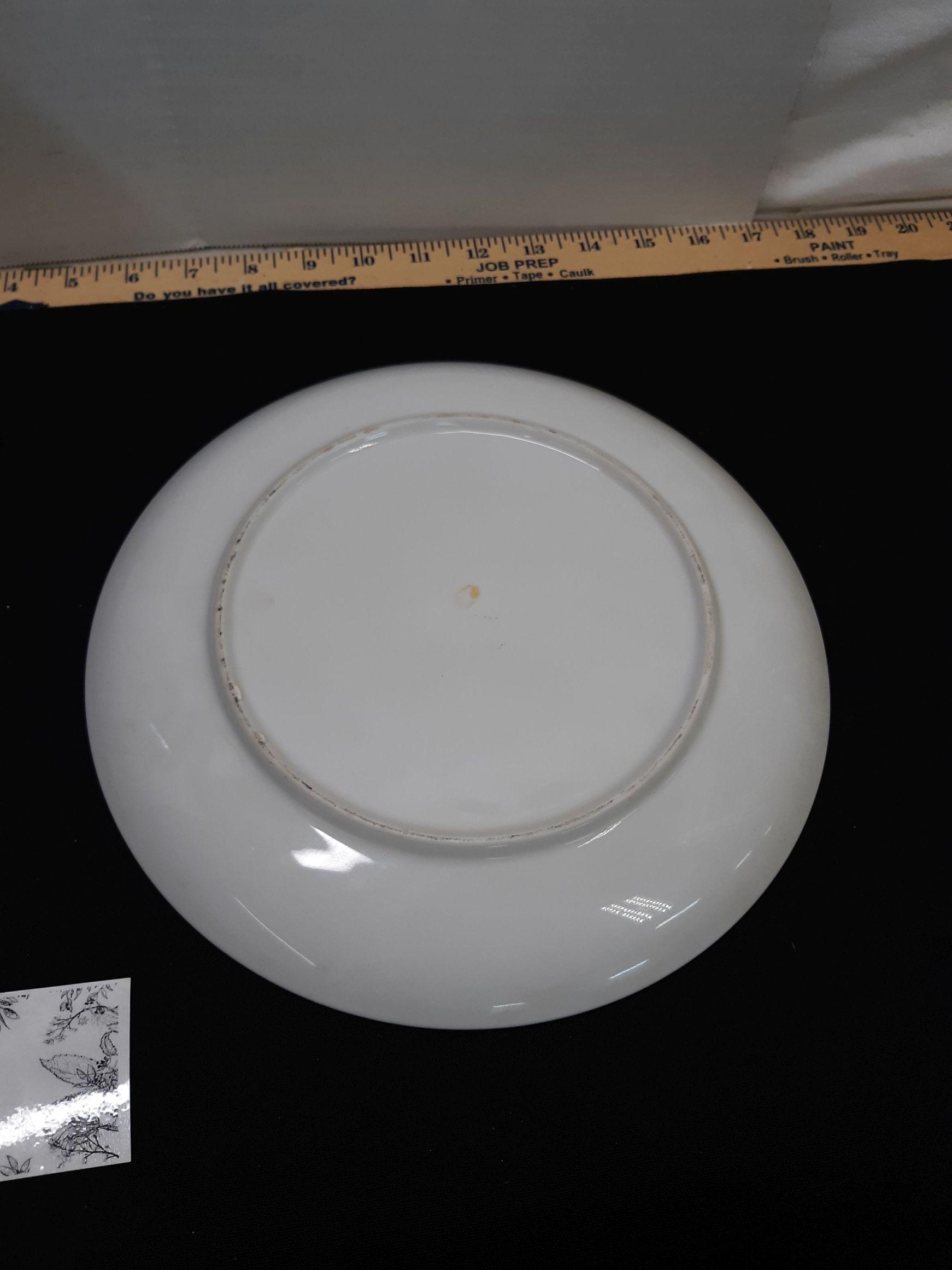 Porcelain Vase w/matching plate