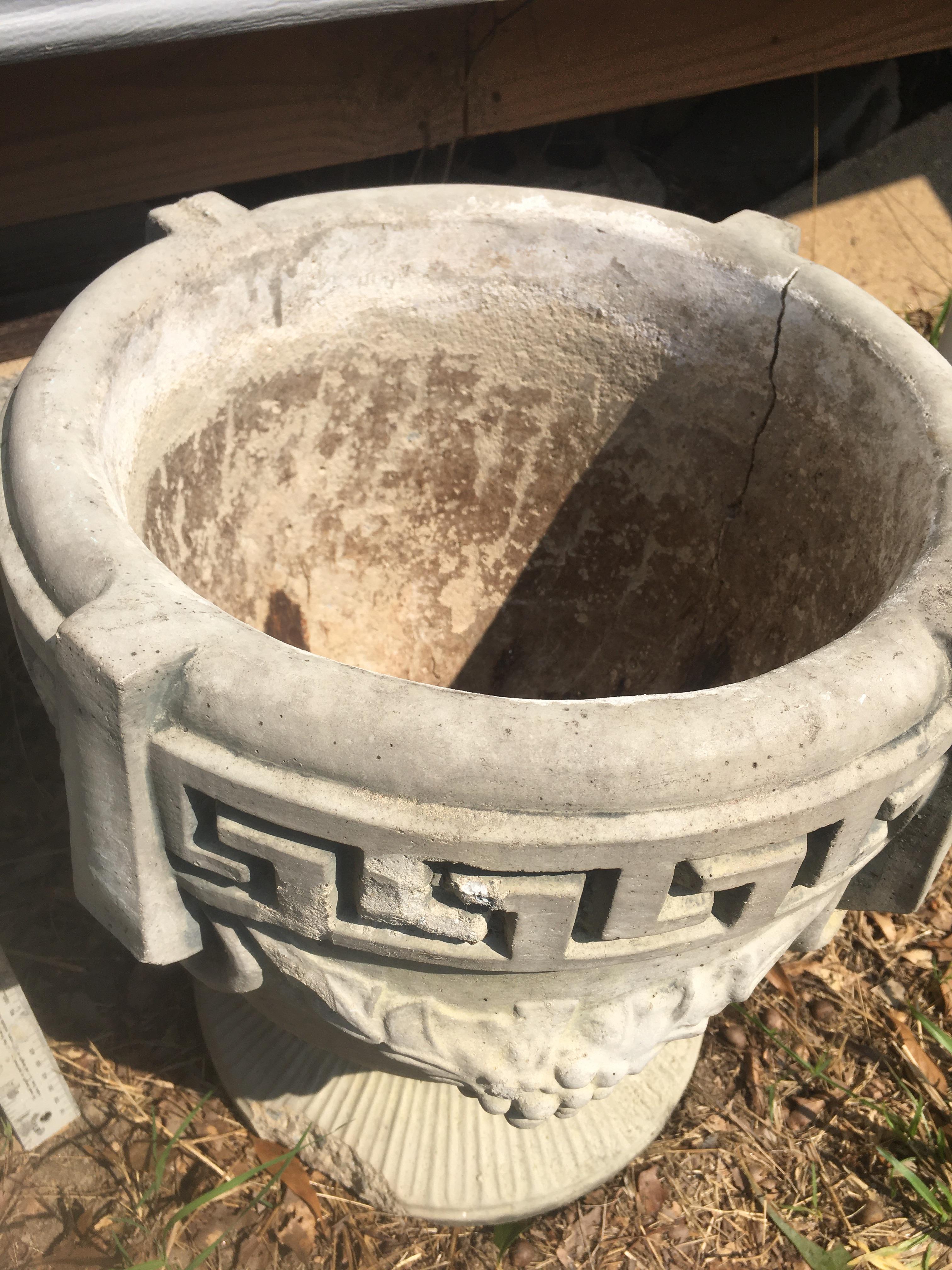 (2) Approx 18 inch Tall Concrete Planters