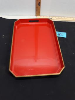 Red Plastic Serving Tray