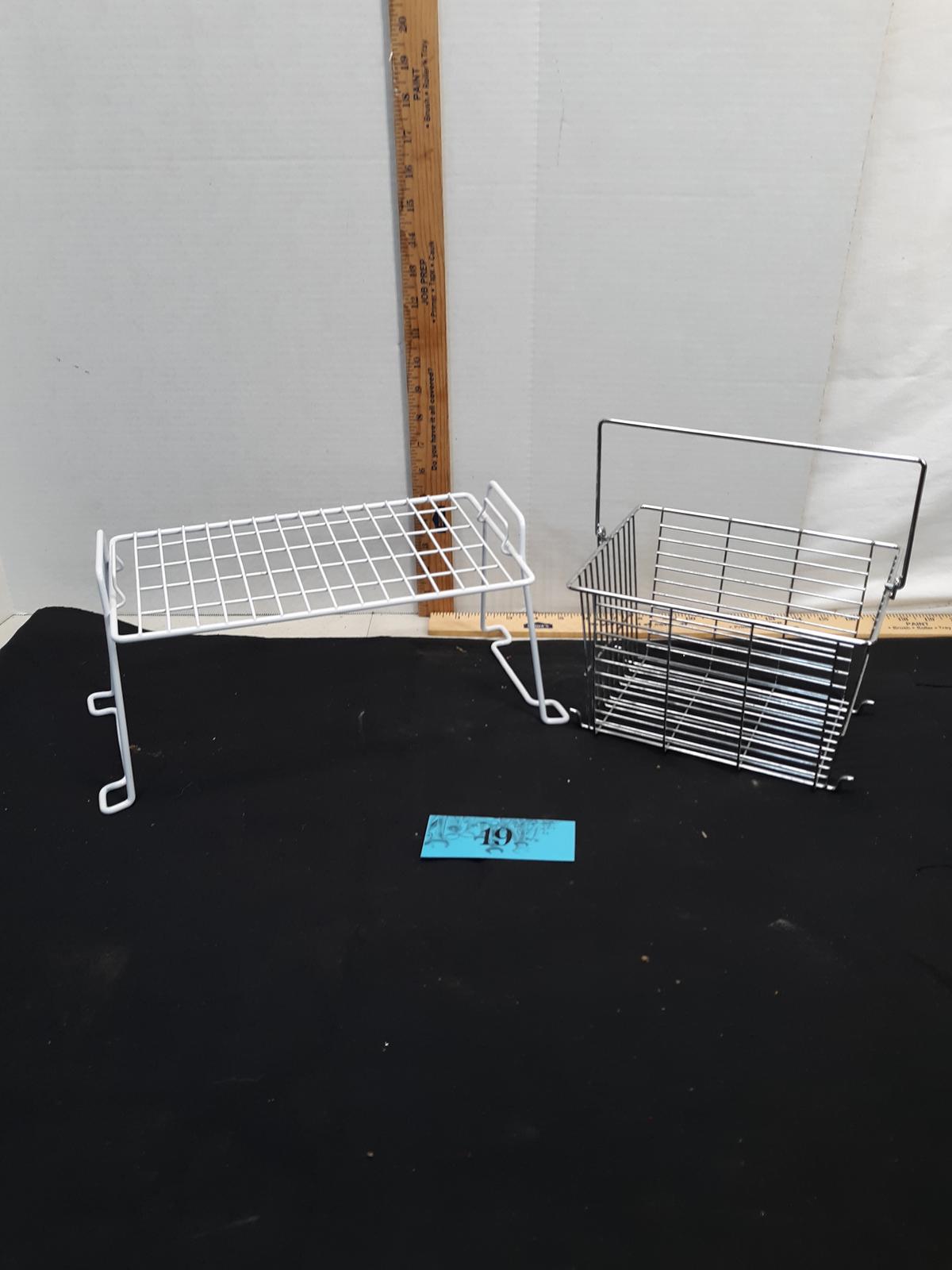 Shelf Saver, Wire Basket w/handle