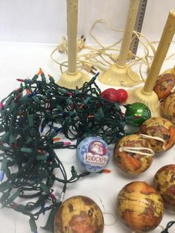 Box Lot/Christmas String Lights, Candles, ETC