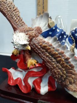 Red, White, and Blue Eagle light picture holder, resin