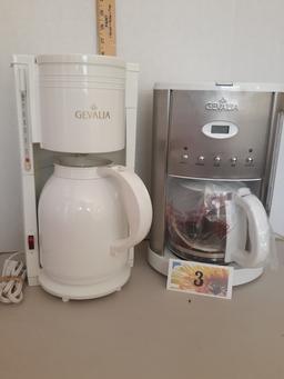 2 Gevalia Coffee Makers, 12 cup and 8 cup