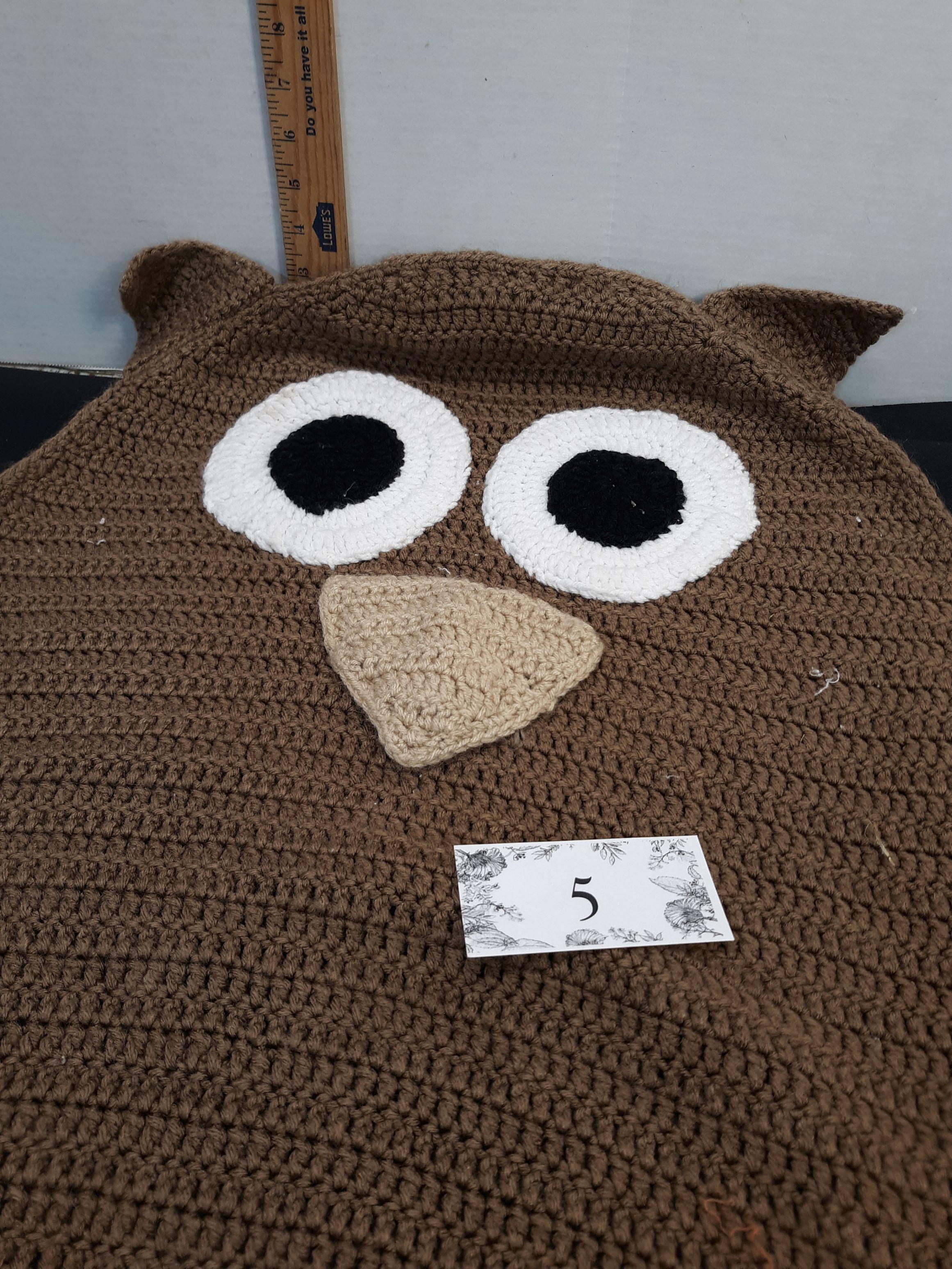 Owl Afghan Crocheted