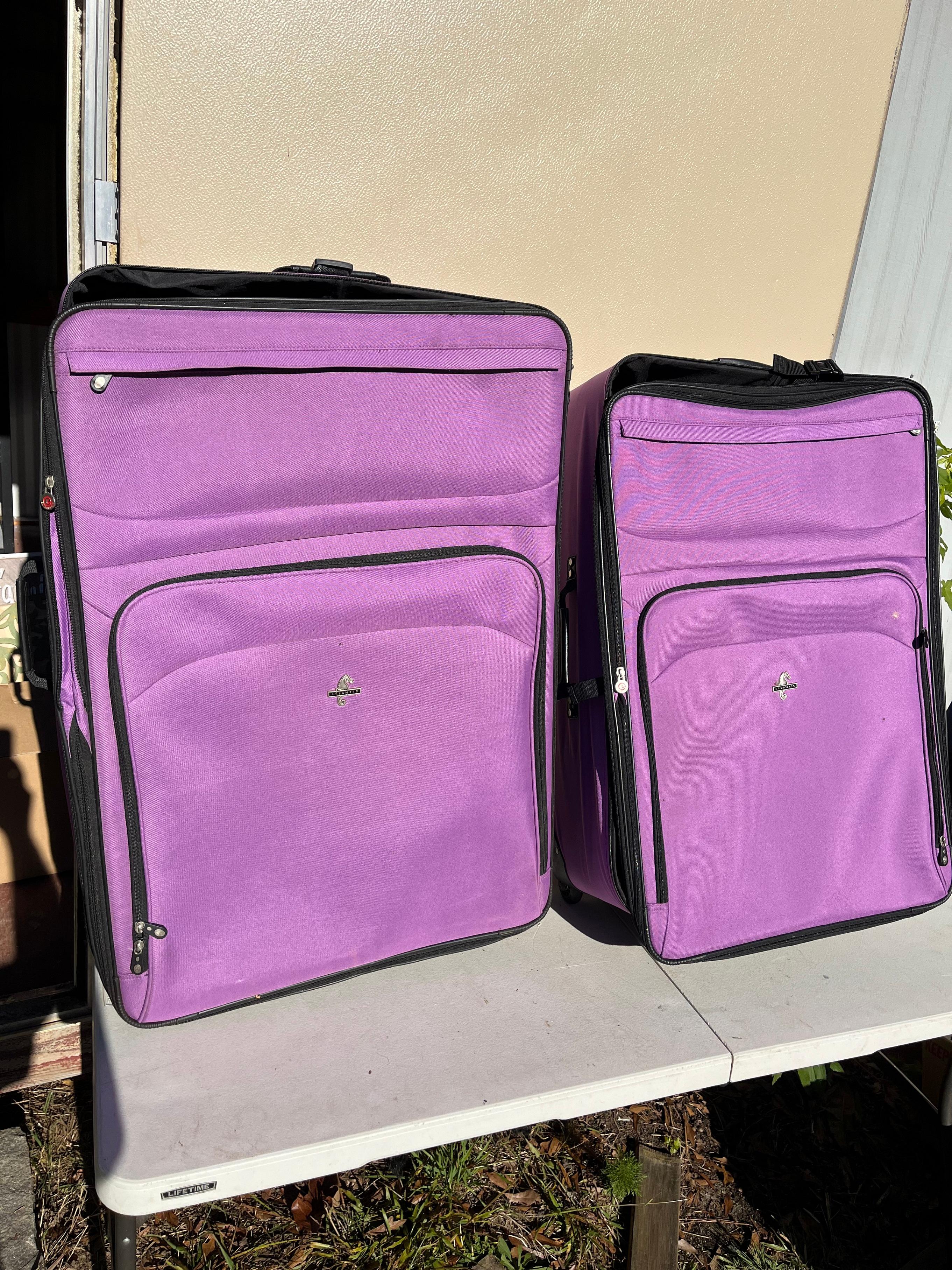 (2) Pieces of Roller Purple Luggage/Atlantic