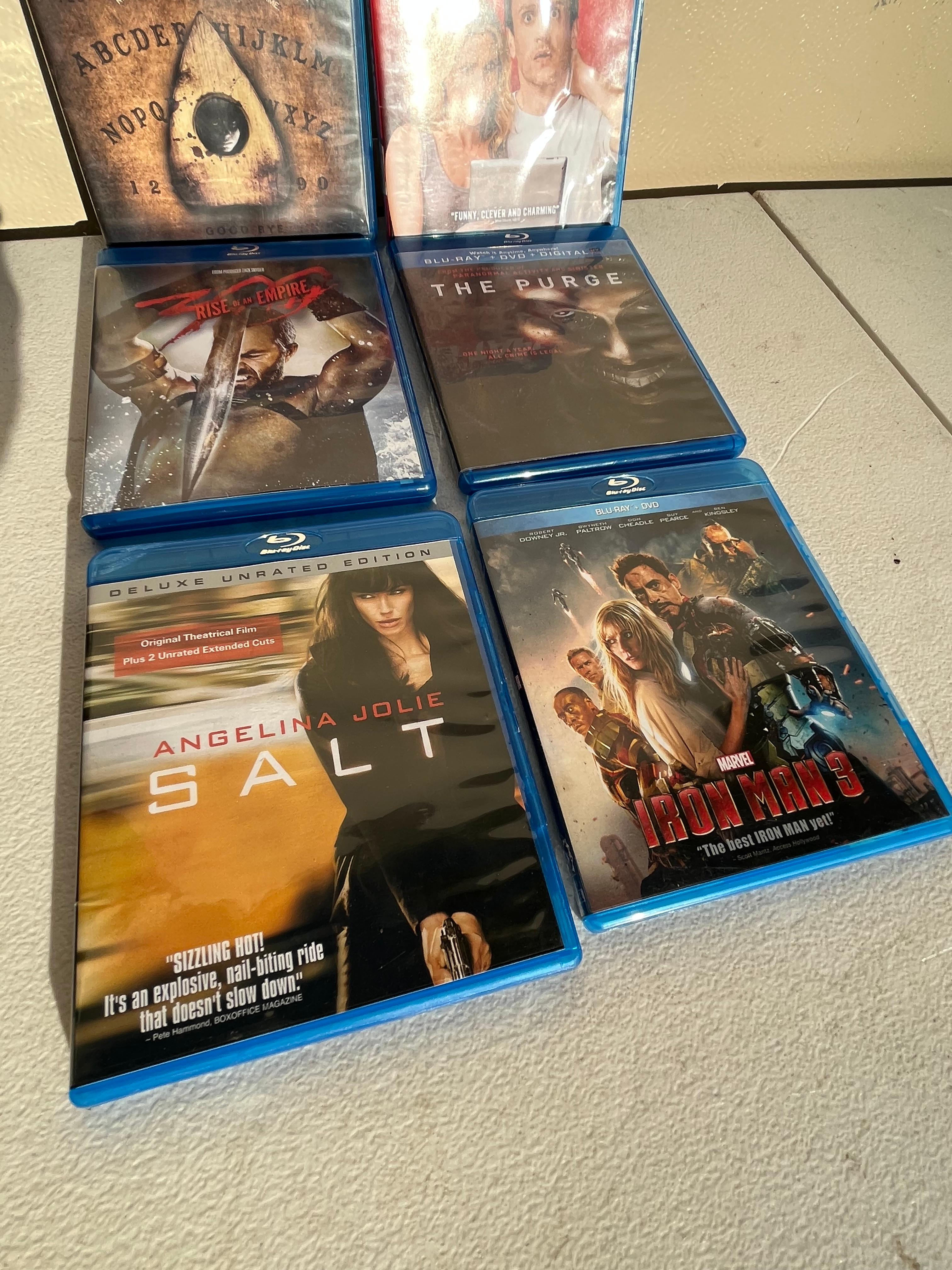 (6) Blu Ray Discs/Ouija, Sex Tape, The Purge, ETC.