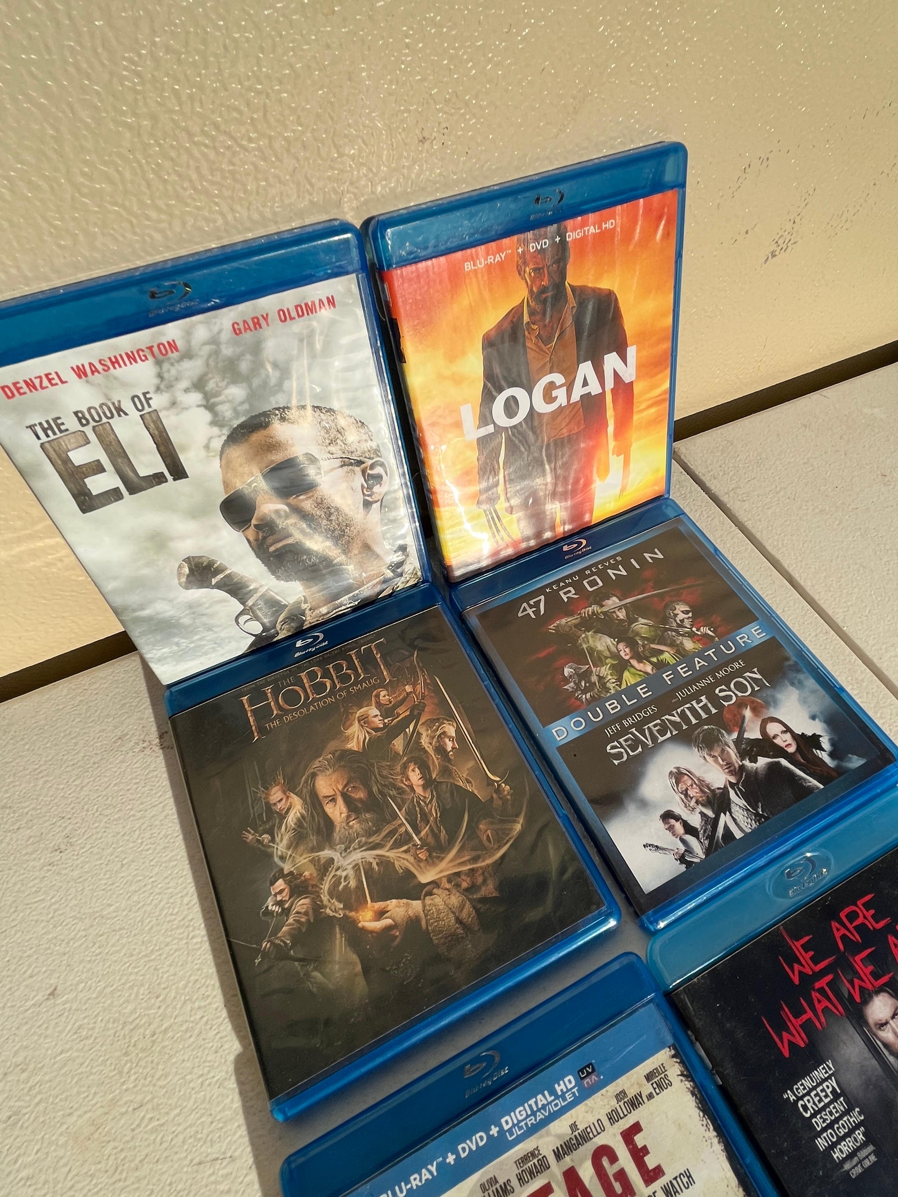 (6) Blu Ray Discs/The Book of Eli, Logan, Sabotage, ETC.