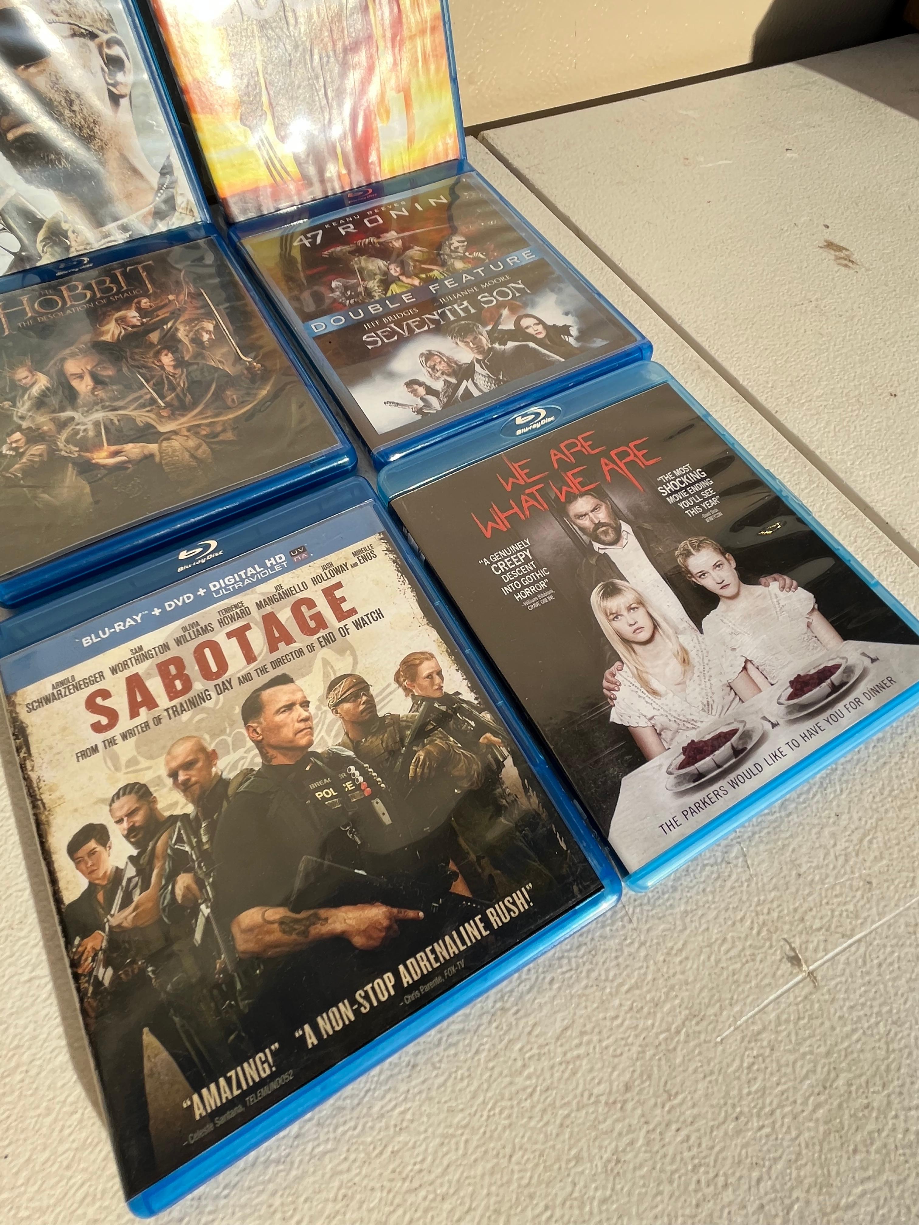 (6) Blu Ray Discs/The Book of Eli, Logan, Sabotage, ETC.