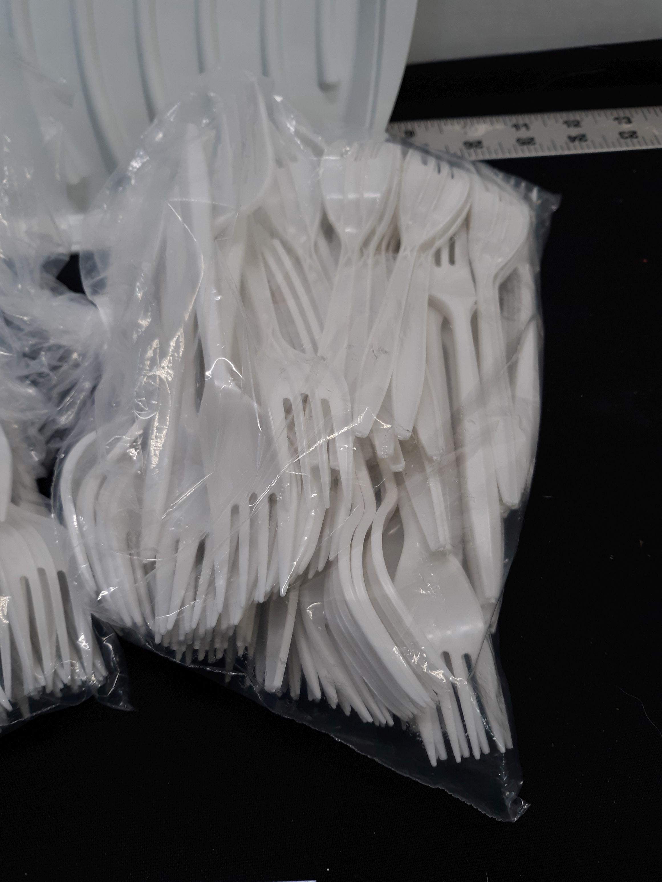 2 Bags of Plastic Forks, NEW, Approximately 100 pieces