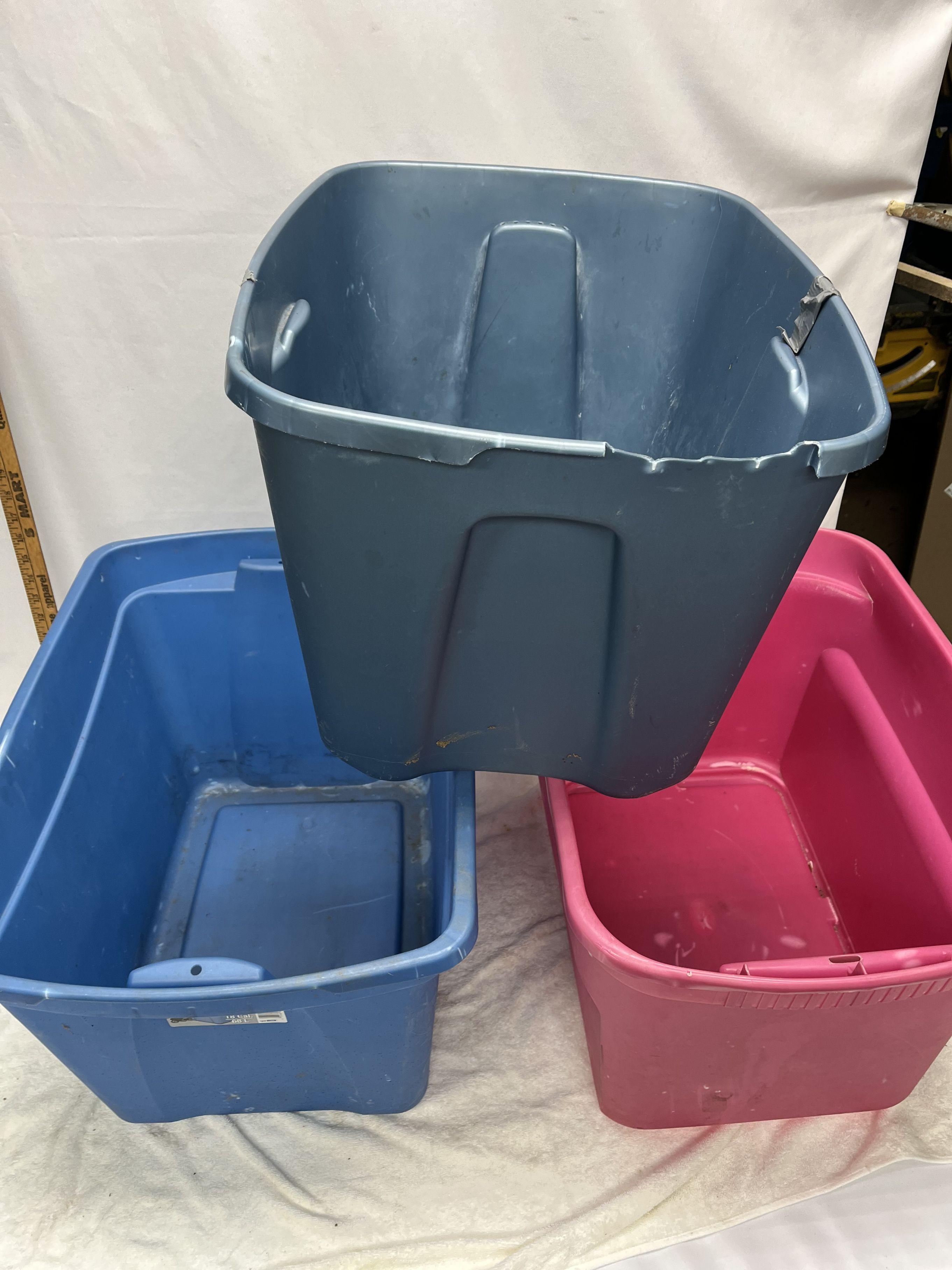 (3) Sterilite Totes (Used)