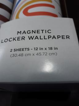 Magnetic Locker Wallpaper, 12x18 2 sheets per pack, 4x bid, NIP