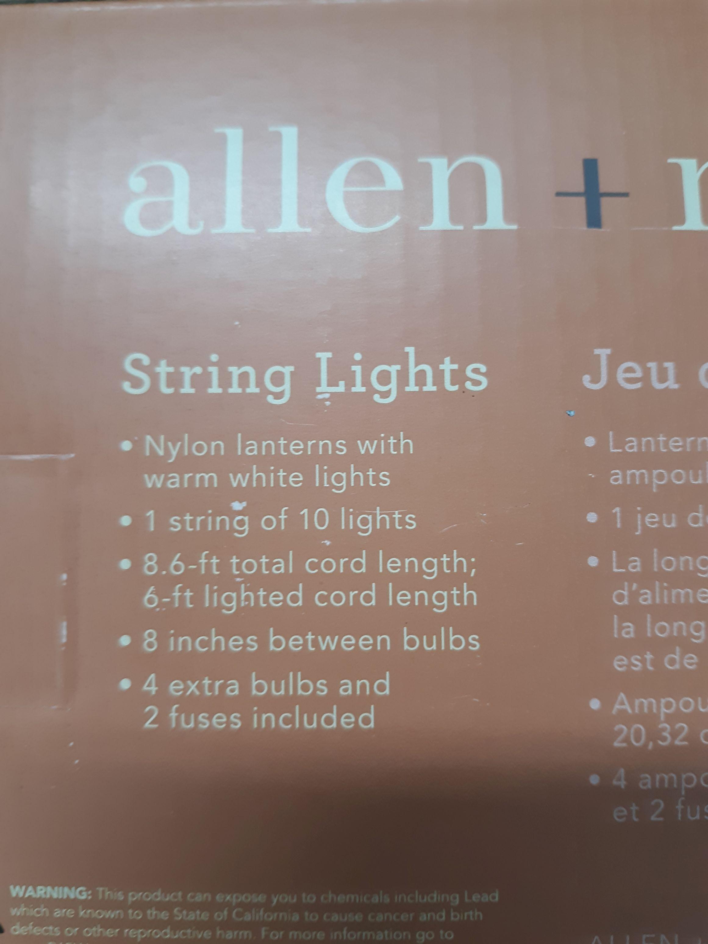 Allne+Roth String Lights, Qty:3