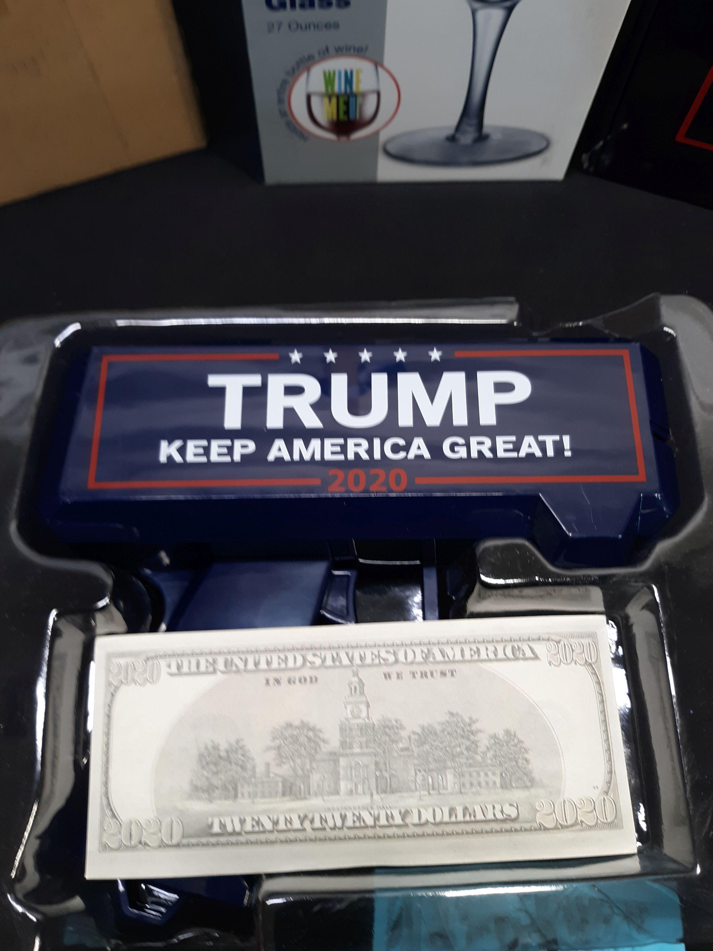 Trump items and XL Wine glass