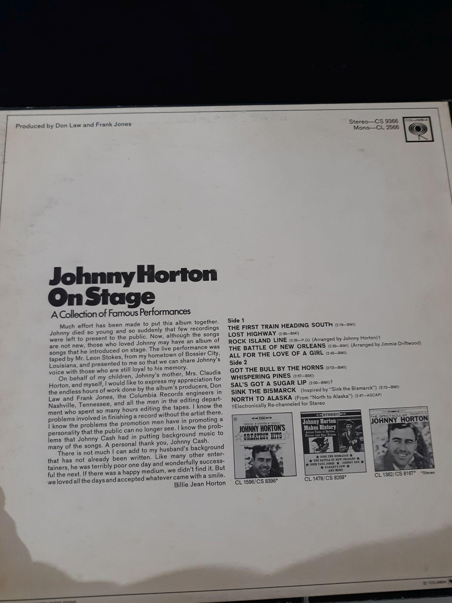 Johnny Horton and Johnny Rivers Albums