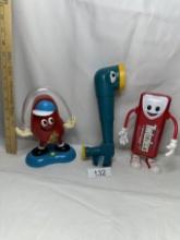 Box Lot/Vintage 1982 Fisher Price Quaker Oats Parascope, Jelly Belly and Twizlers Dispensers