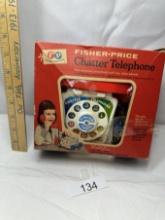 Vintage Fisher Price Chatter Telephone in Box