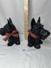 Pair of Heavy Dog Themed Book Ends