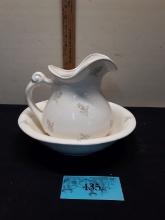 Ceramic Bowl and Pitcher, small