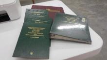 coin books, lot of collector coin books and a heritage stamp book not used