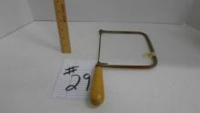 coping saw, vintage with wooden handle