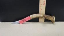 elk horn knife, hunting knife with elk horn handle