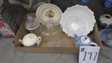 dishes, mixed lot of serving pieces and home decor
