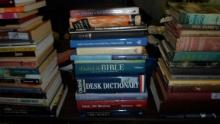 books, lot of religious books and novels