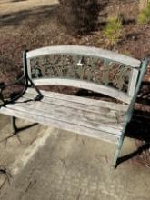 Cast Iron and Wood Outdoor Bench (Local Pick Up Only)