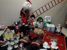 Christmas Lot, Ladder, Snowman & Woman, Place card holders, etc.