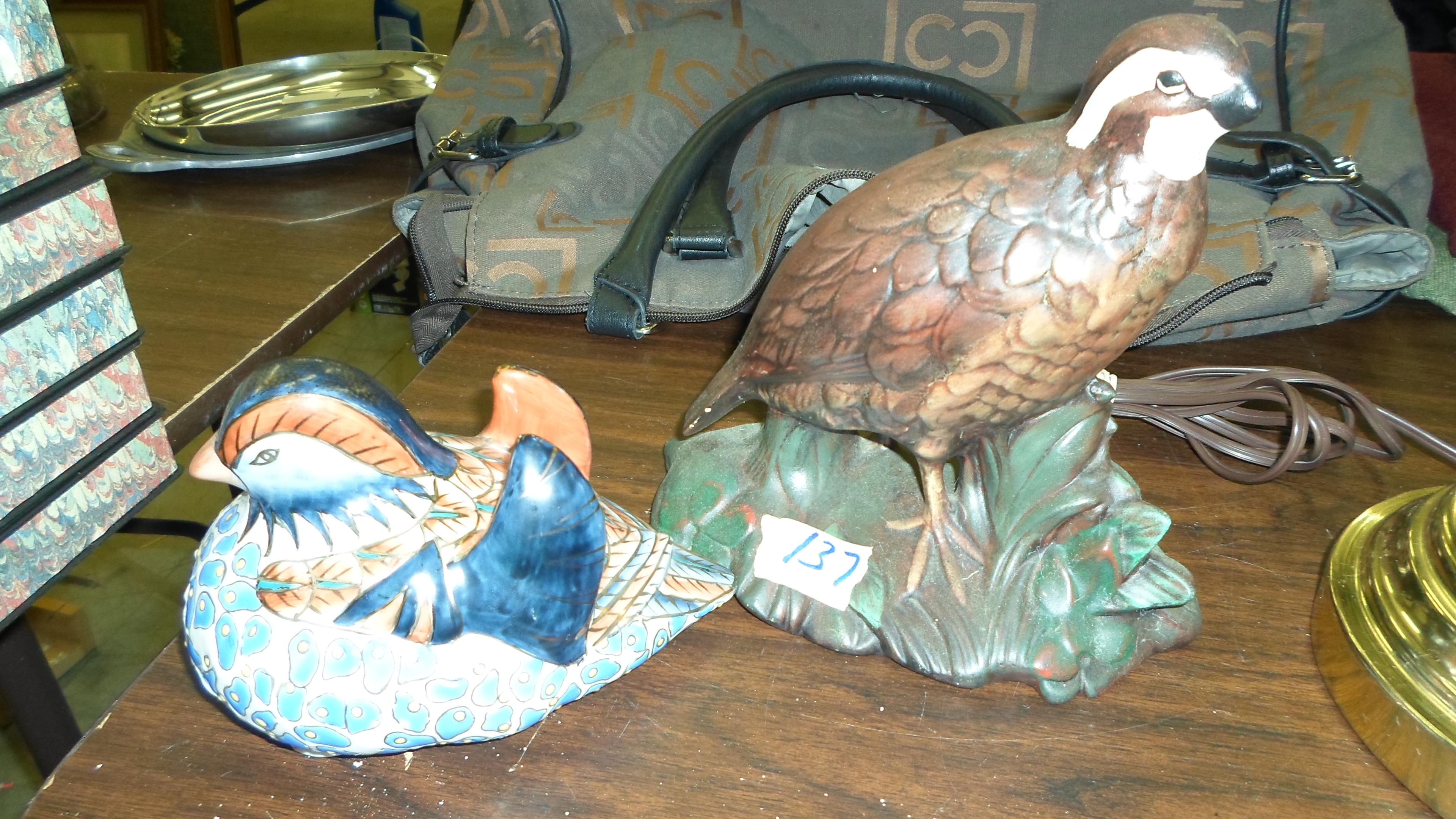 bird lot, american quail and asian duck both in great shape