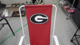 GA bulldogs folding chair, beach chair in red with GA logo