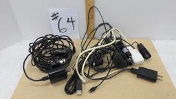 phone chargers, various android and type C chargers