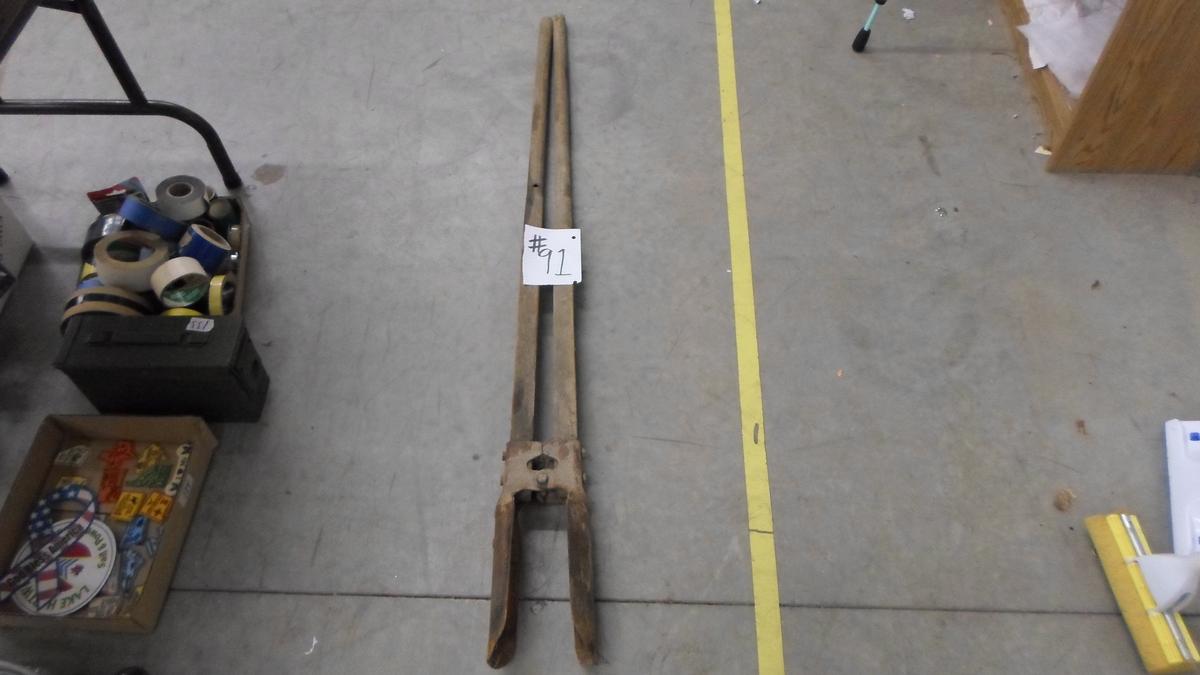 posthole diggers, nice wood and metal set