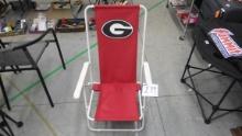 GA bulldogs folding chair, beach chair in red with GA logo