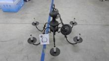 light fixture, black metal hanging light