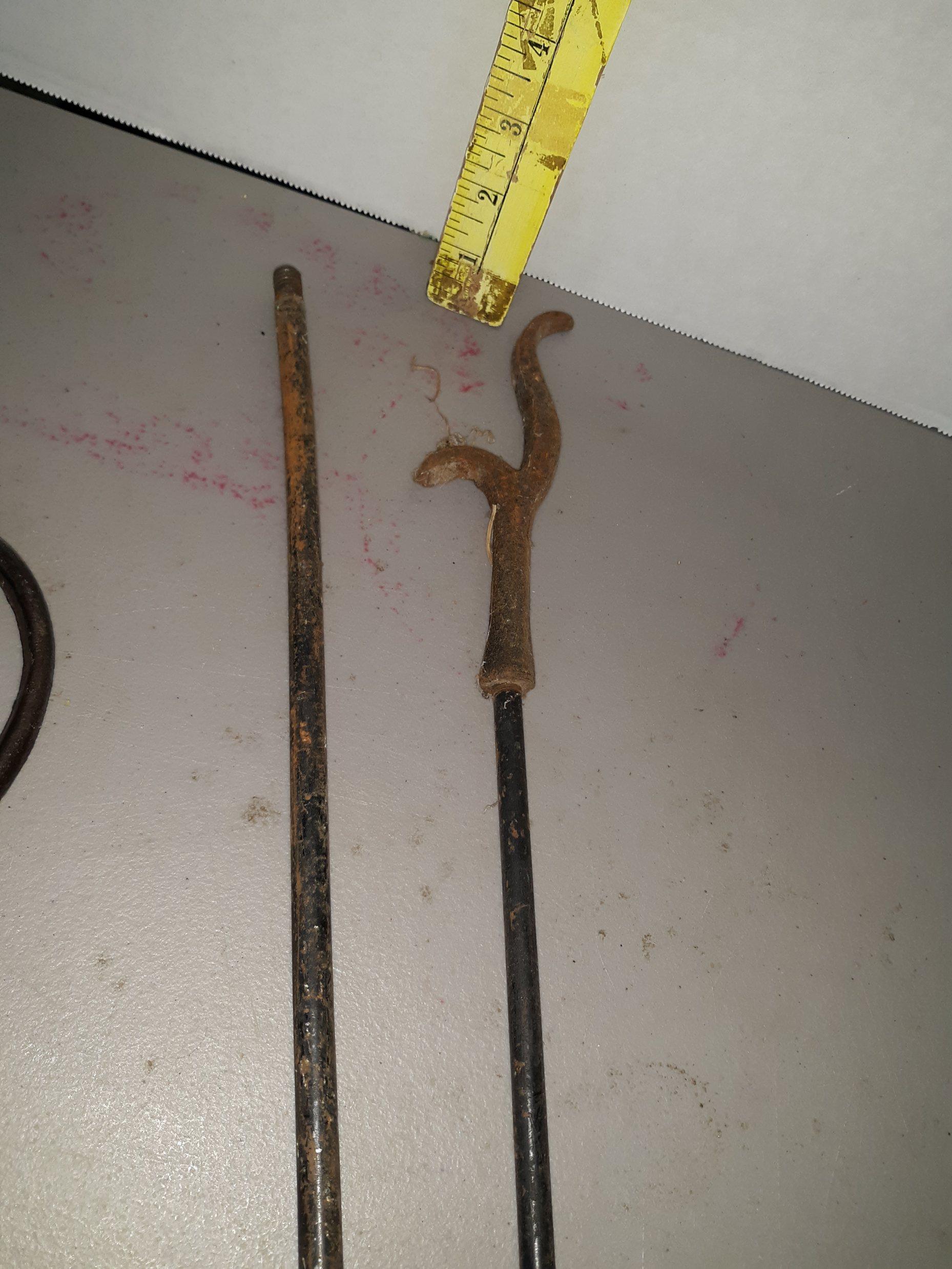 Vintage Metal Tongs, Fireplace Pokers